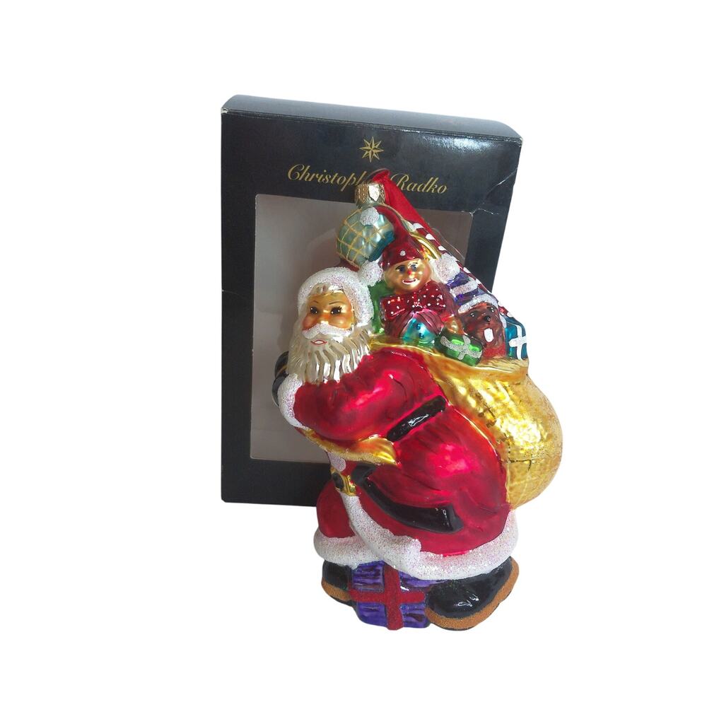 Vintage Christopher Radko Big Nick Santa 9" READ AS IS DEFECT